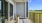 Outdoor patio with space for seating and plants