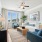 Stylish living space with large windows and open layout